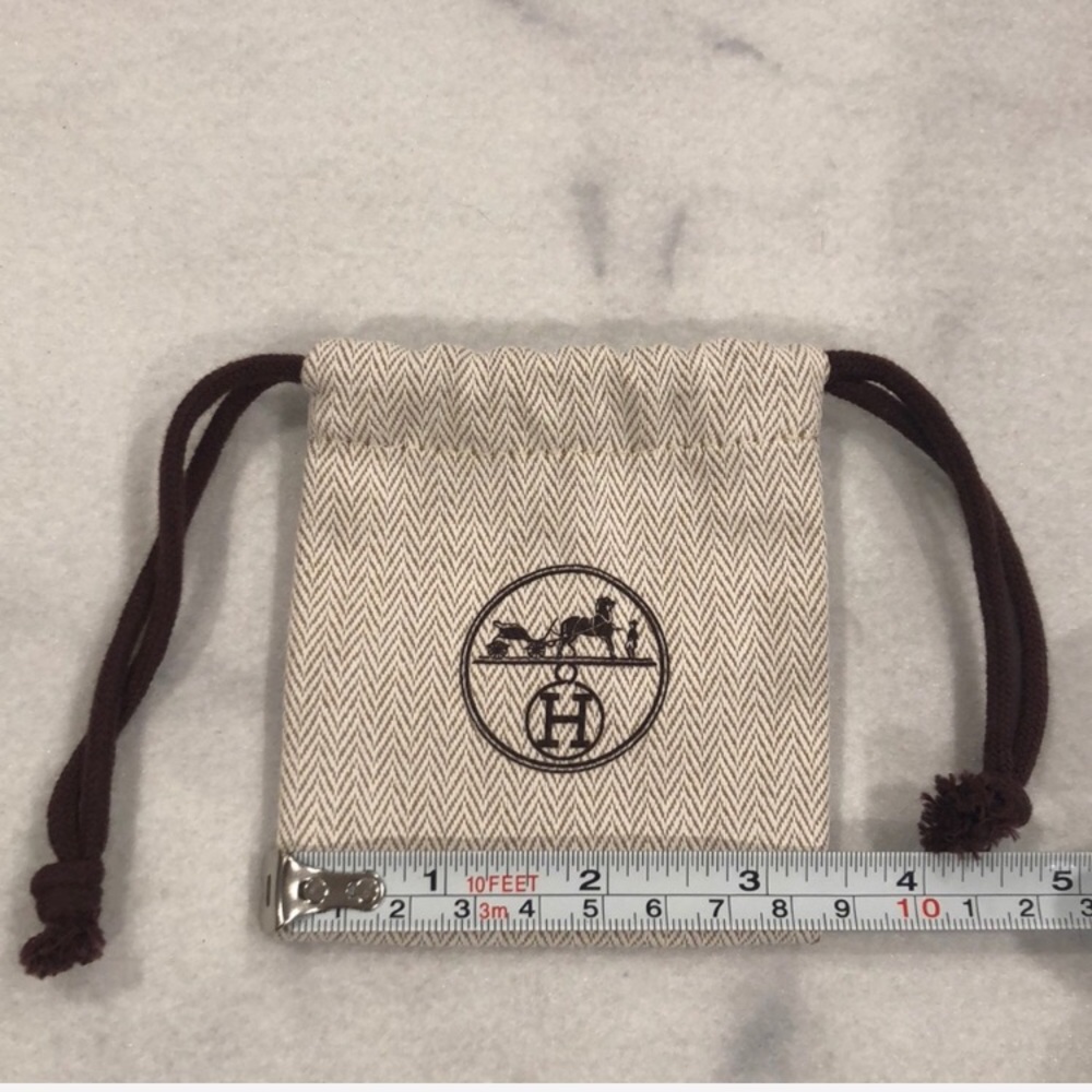 NEW MINT Authentic Hermes Mini Drawstring Dust Bag - Picture 7 of 8
